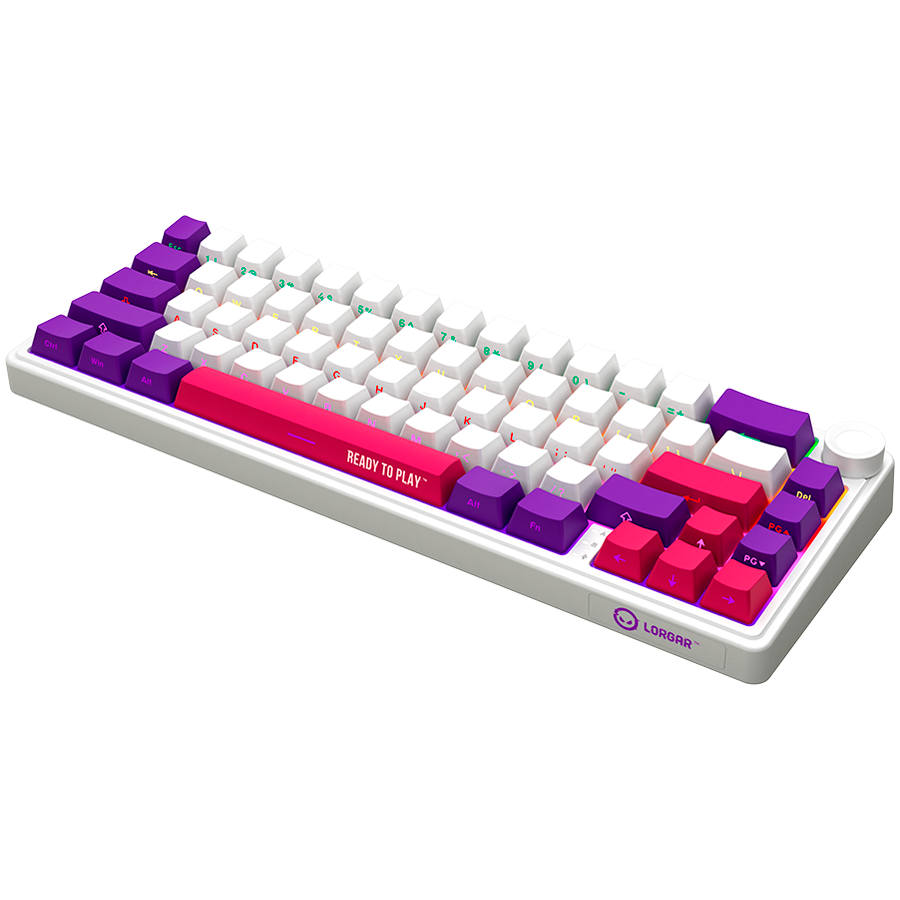 LORGAR KBP70MW, Wireless 65% Mechanical Gaming Keyboard Pro, White, EN layout - slika 2