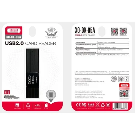 XO 2in1 USB CardReader DK05A - slika 2