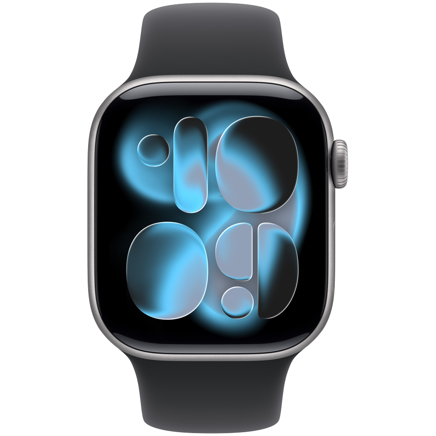 Apple Watch Series 11 GPS 42mm Space Grey Aluminium Case with Black Sport Band - S/M,Model A3331 - slika 2