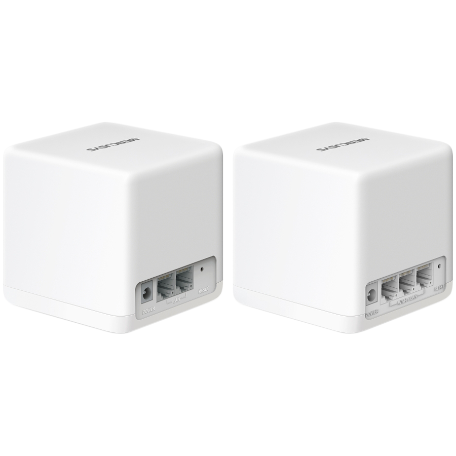 Mercusys Halo H60X (2-Pack) AX1500 Whole Home Mesh Wi-Fi 6 System,2-pack: 1× Halo H60XR + 1× Halo H60XS, 300 Mbps at 2.4 GHz + 1201 Mbps at 5 GHz,Halo H60XR:  Internal Antennas, 3× Gigabit Ports; Halo - slika 2