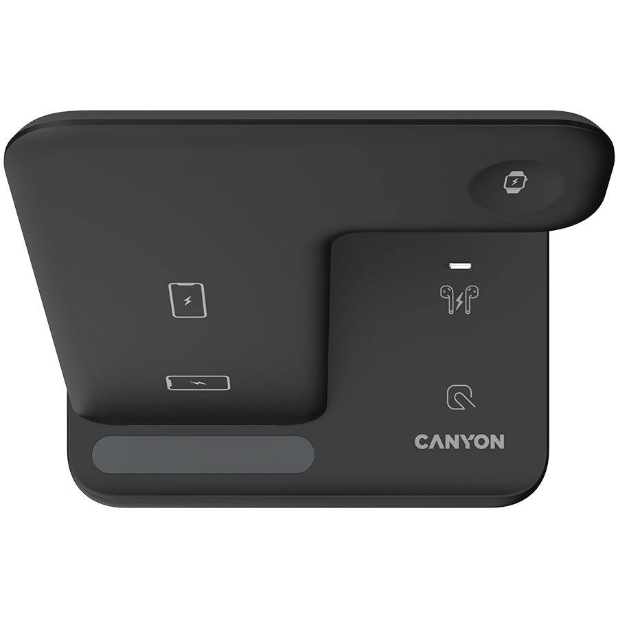 CANYON wireless charger WS-302 15W 3in1 Black - slika 3