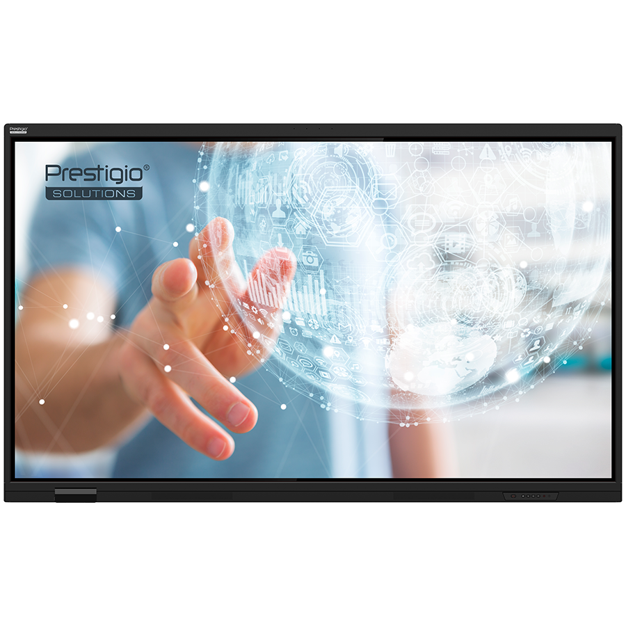 PRESTIGIO SOLUTIONS Multiboard 65-inch Light Series Gen 7, Android 14, Google EDLA, AI button, 8/128GB, 50TP, black