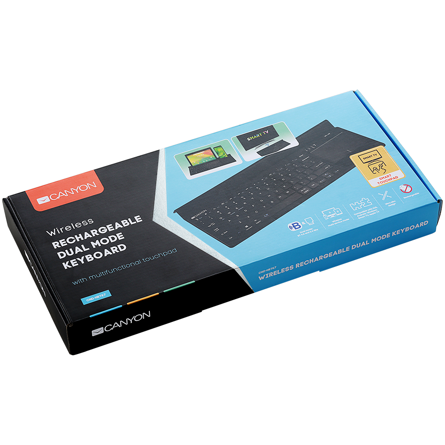 CANYON keyboard HBTK7 EN Touch Wireless  Black - slika 4