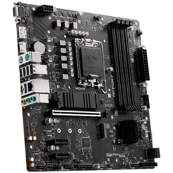 MSI PRO B760M-P Motherboard, Micro-ATX - Supports 14th/13th/12th Gen Intel Core Processors, LGA 1700 - DDR5 Memory Boost 6800+MHz/OC, PCIe 4.0 x16 Slot, M.2 Gen4 Slots - slika 4