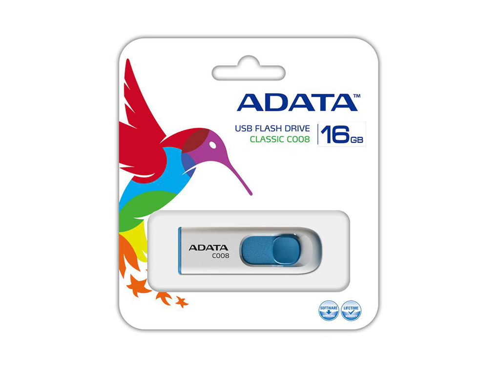 USB memorija Adata 16GB C008 White - slika 2