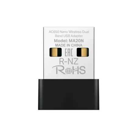 Mercusys MA20N AC650 Nano Wi-Fi USB Adapter, 200 Mbps at 2.4 GHz + 433 Mbps at 5 GHz, 1× Internal Antenna, USB 2.0, Nano Size, WPA3, Plug and Play - slika 2