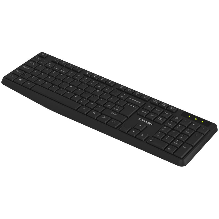 CANYON keyboard KB-W01 Wireless Black - slika 3