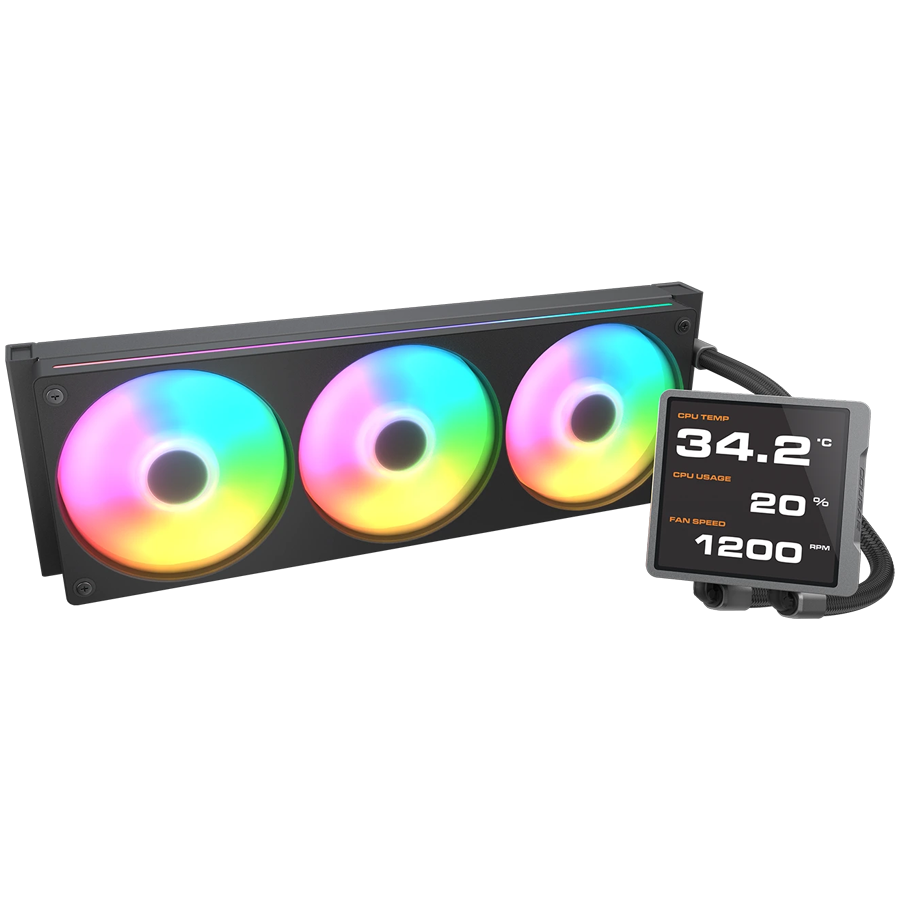 COUGAR Poseidon Vistek Pro ARGB 360 AiO Liquid Watercooling - Black - slika 2