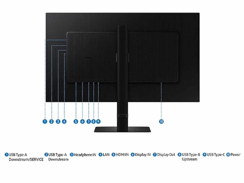 Samsung monitor ViewFinity S6QHD, 27", IPS, 100Hz, 350cd5ms, HDMI, DP, USB Hub, Type-C(90W) - slika 4