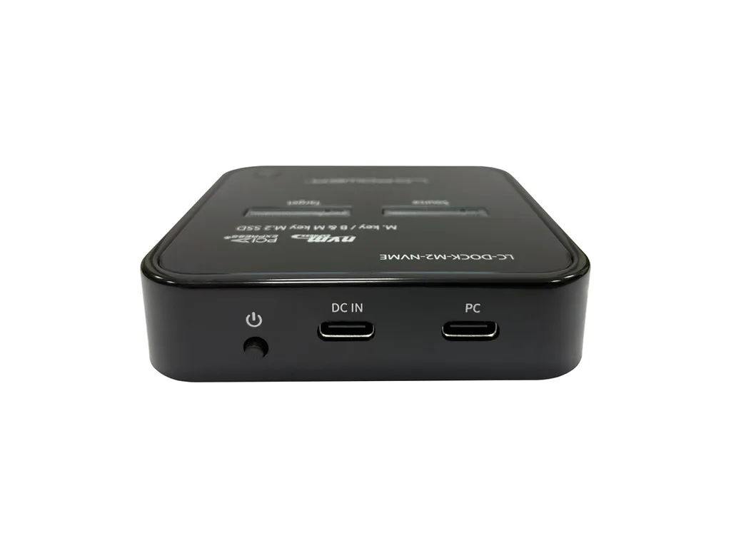 LC-Power Docking station NVMEM.2 SSD, USB-C port, 2x SSD-a,Transfer rate do 10 Gb/s - slika 2