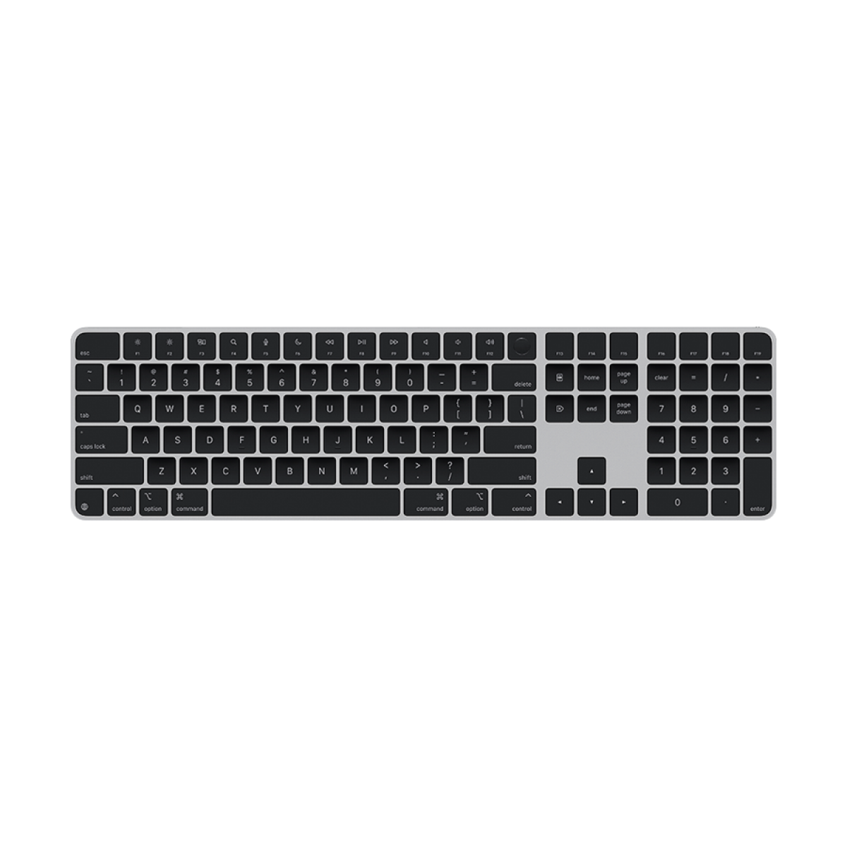 Magic Keyboard with Touch ID and Numeric Keypad for Mac models with Apple silicon - International English - Black Keys,Model A3119 - slika 4