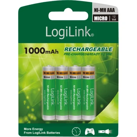 Logilink Baterije AAA Rechargeable LR03RB4 NiMH 1000mAh 4KOM - slika 2
