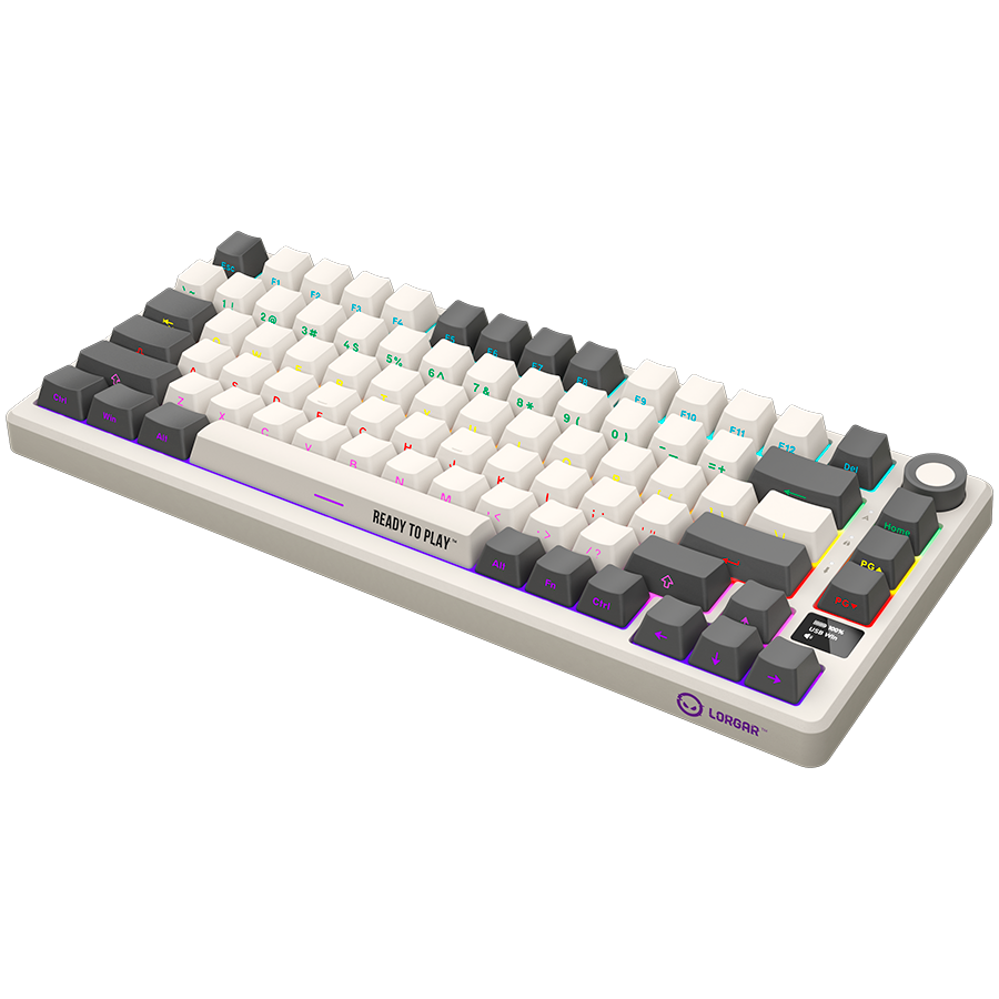 LORGAR KBP7075W, Wireless 75% Mechanical Gaming Keyboard Pro, Beige, EN layout - slika 7