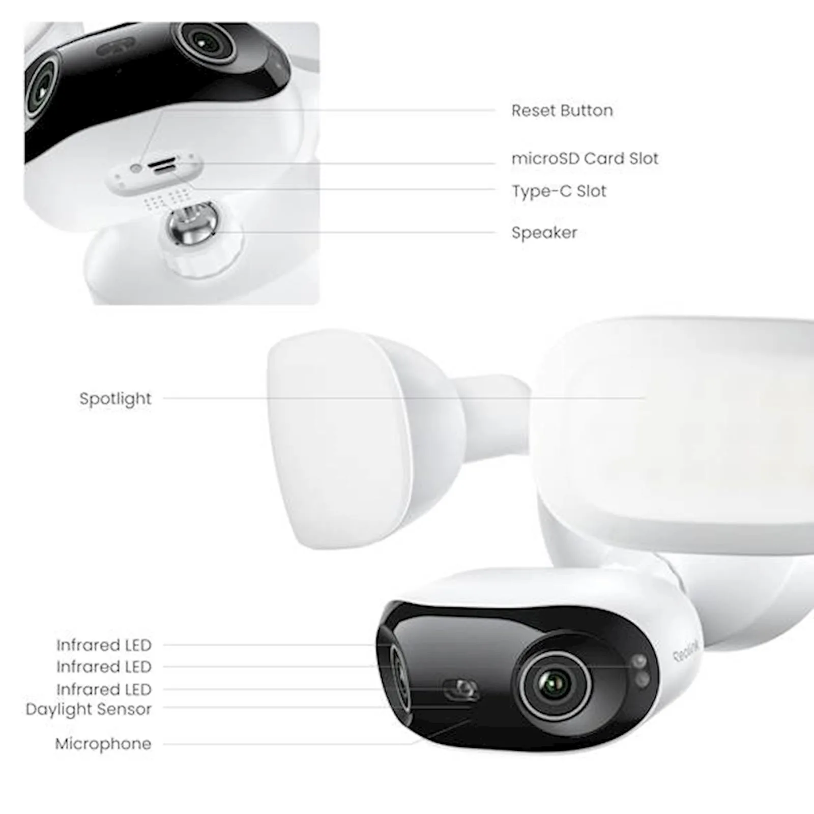 Reolink Ip Kamera Elite Floodlight F751W 8MP 4K, 3000 lumena reflektori, 180° vidni ugao, 30m IR - slika 4