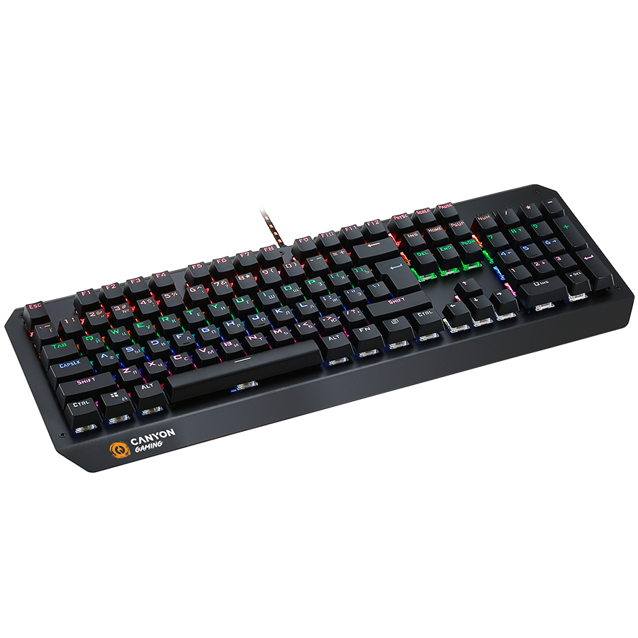 CANYON Wired multimedia gaming keyboard with lighting effect, 108pcs rainbow LED, Numbers 104keys, EN double injection layout, cable length 1.8M - slika 5