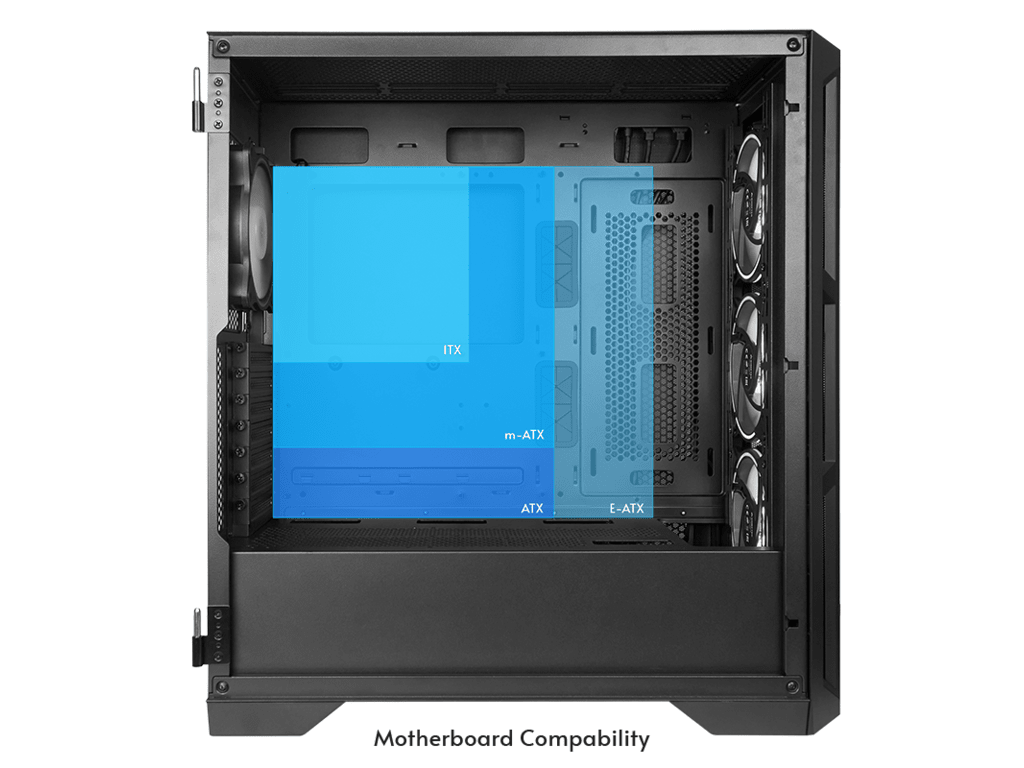 Chieftec Apex Case4x120mm A-RGB fans,control hubtempered glass, E-ATX - slika 5