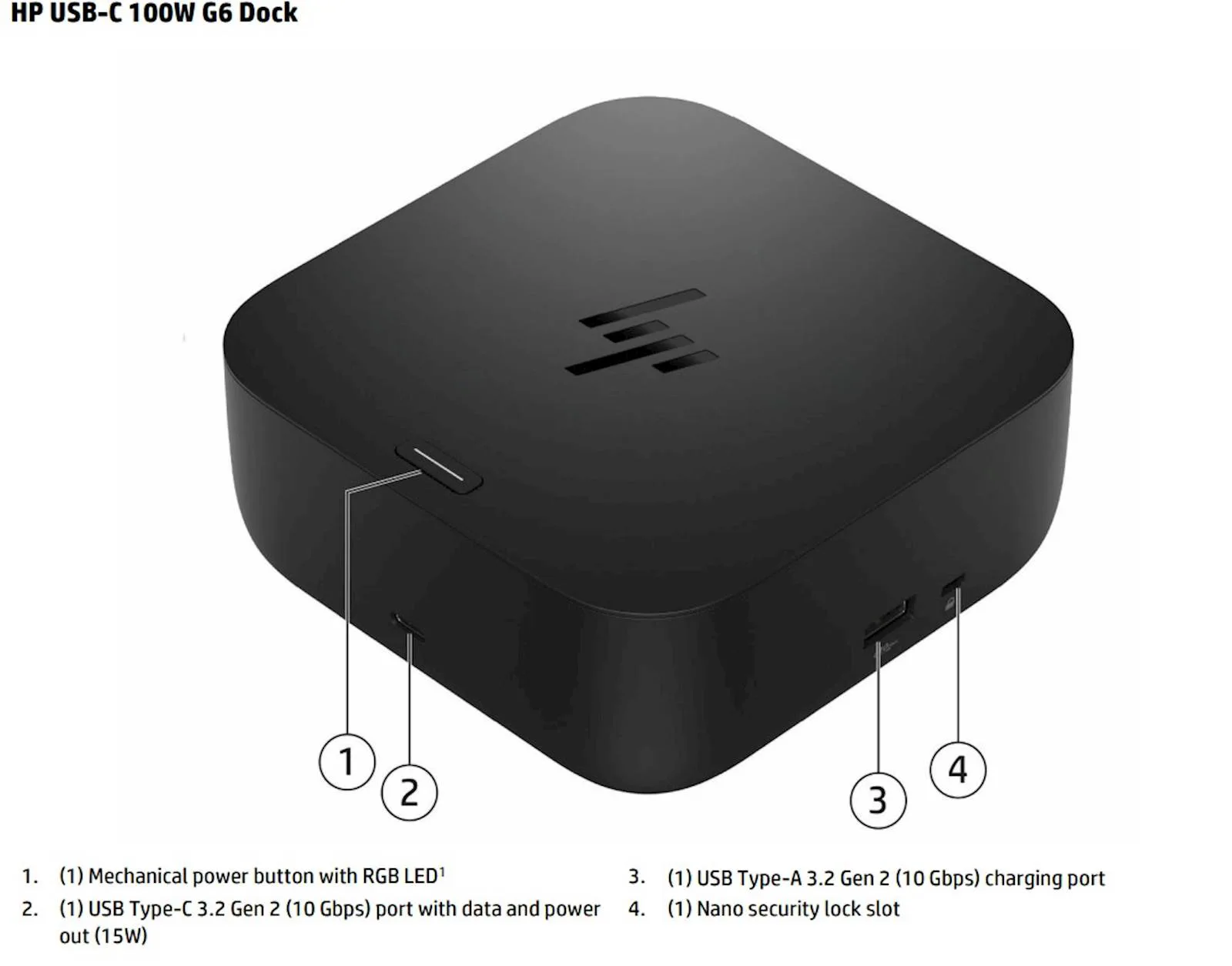 HP USB-C 100W G6 Dock EUROHP USB-C 100W G6 Dock EUROHP USB-C 100W G6 Dock EURO - slika 2