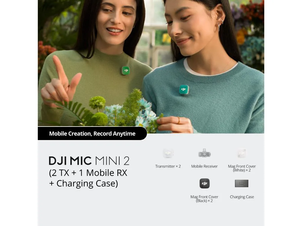 DJI Mic Mini 2 (2 TX + 1 Mobil e RX + Charging Case) - slika 5