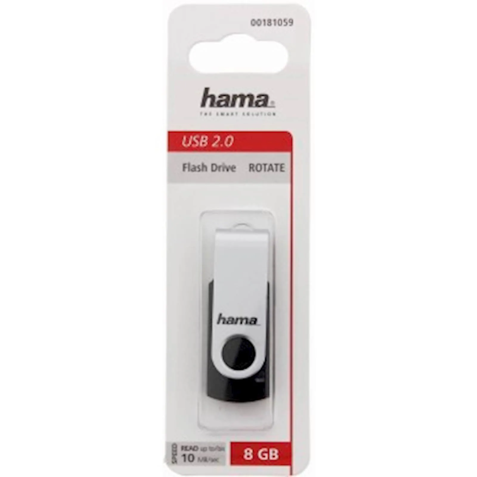 USB HAMA ROTATE 2.0 8GB, 10MB/S, BLACK/SILVER - slika 4
