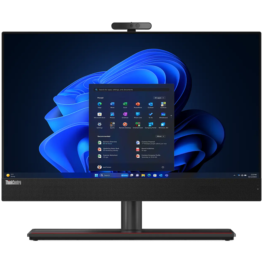 LENOVO ThinkCentre M90a Gen 5 AIO 23.8" FHD IPS TOUCH, Intel Core i5 14500 vPro, 16GB DDR5, 1TB SSD, 3x USB-A 3.2, 1x USB-C, HDMI In/Out, RJ-45, WiFi 6E, BT5.3, BH USB Kyb+Mouse, Win 11 Pro, Black, 3Y - slika 2