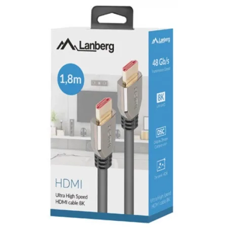 Lanberg HDMI 2.1 Cable M/M 8K 60Hz 1.8m CA-HDMI-30CU-0018-BK - slika 3
