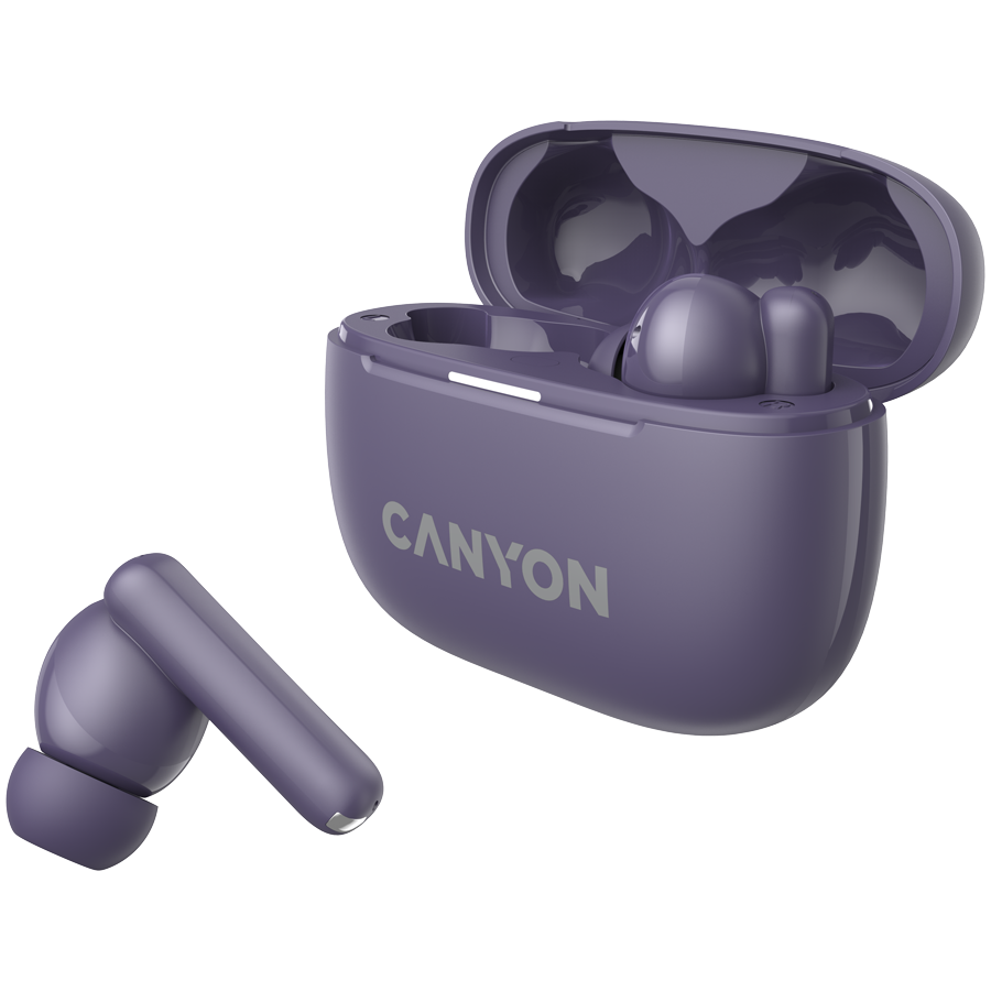CANYON headset OnGo TWS-10 ANC+ENC Purple - slika 5