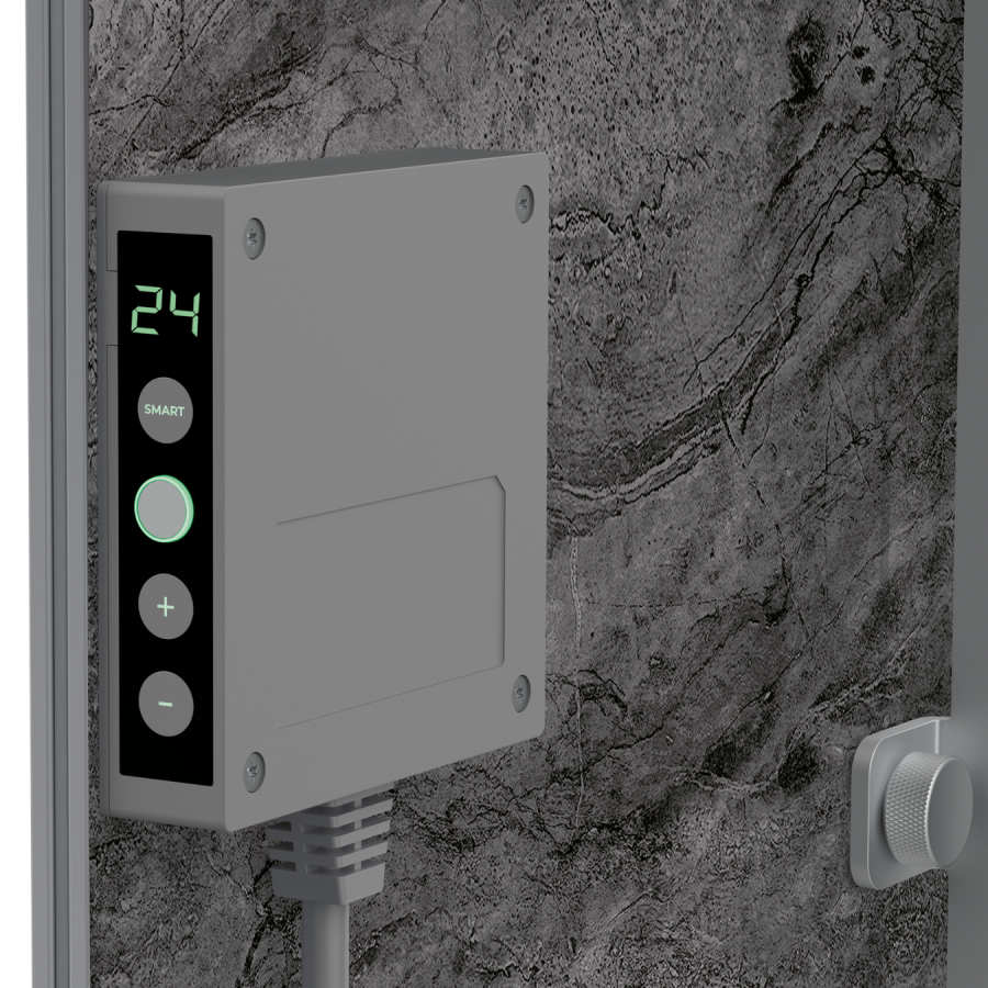 AENO Premium Eco Smart Heater, 700W, Tempered glass, Infrared+convection heating type, LED display, Plug type: Europe (E/F type), Antique Marble, Made in Poland, Limited edition - slika 4