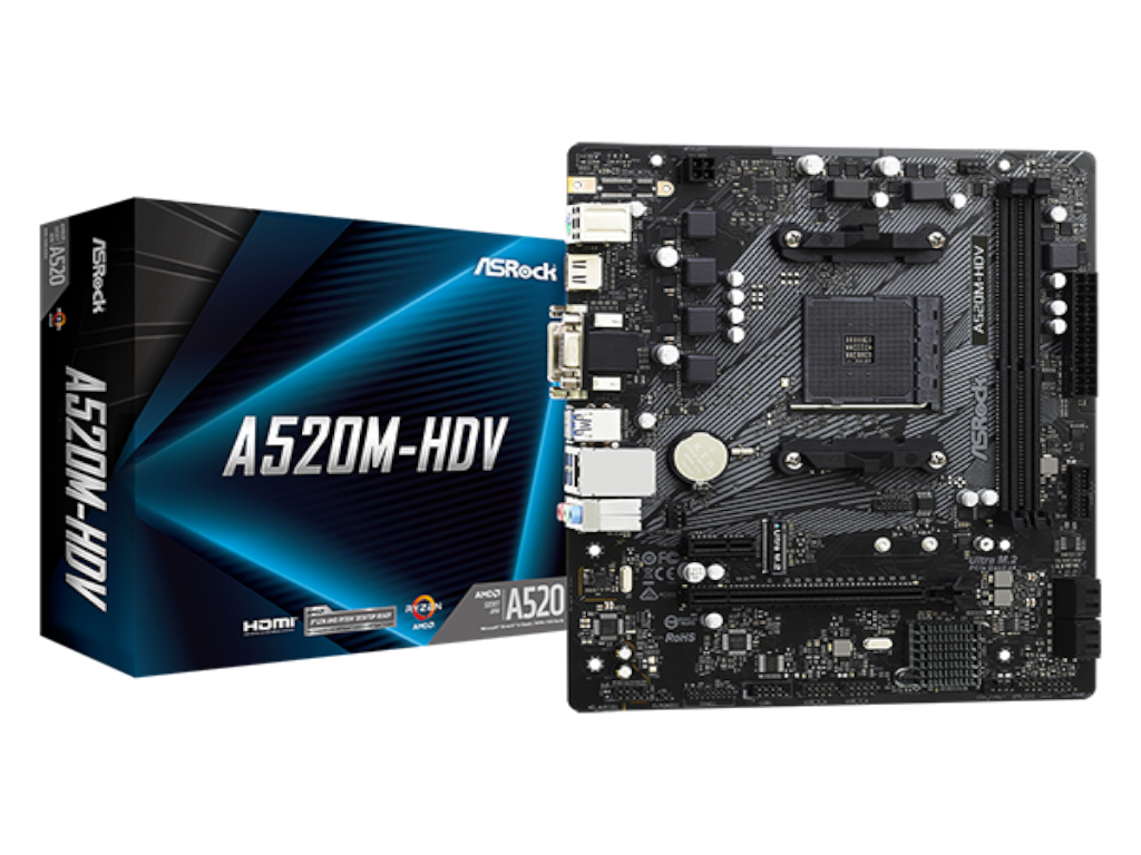 ASROCK MB A520-HDV, AM42xDDR4, 4xSATA, M.2, RAIDVGA, HDMI, Micro ATX