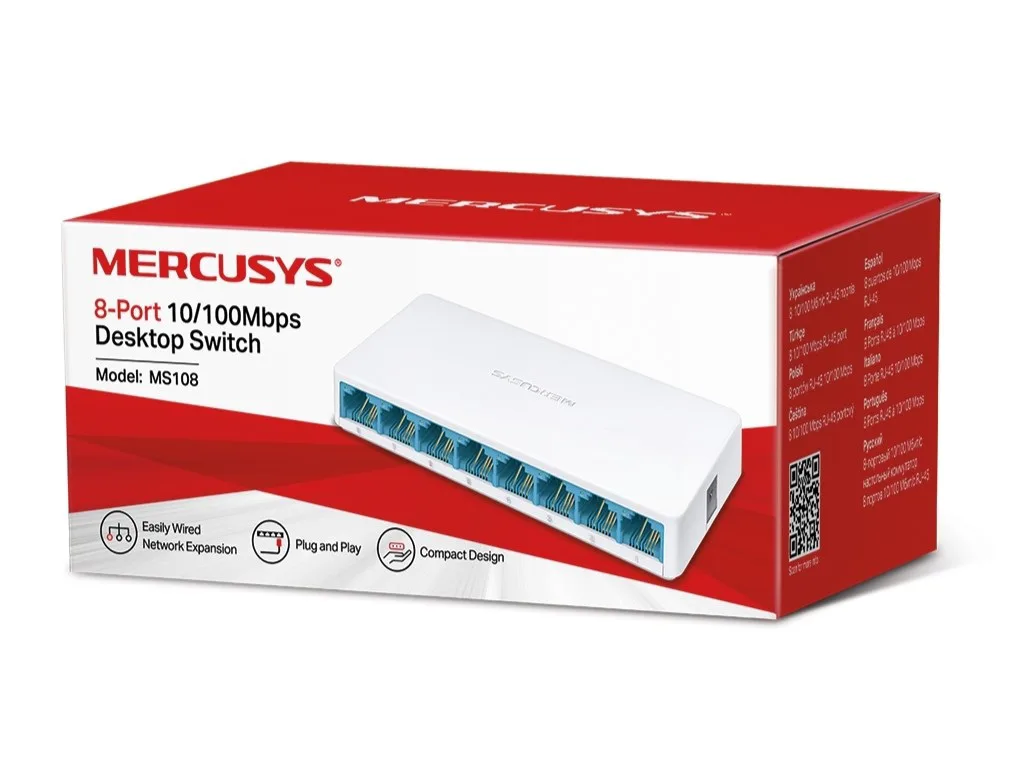 Mercusys MS108 Desktop Switch8x10/100 - slika 2