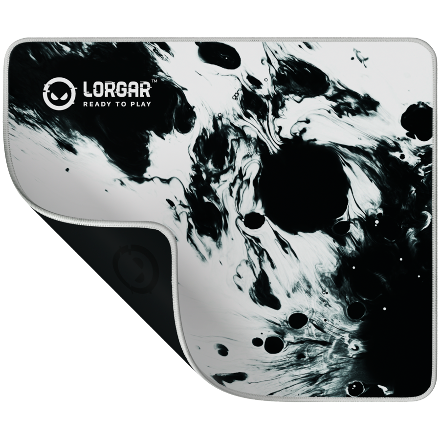 full print white and black design, bottom is black rubber with embossed LORGAR logo with double side edge stitching - slika 2