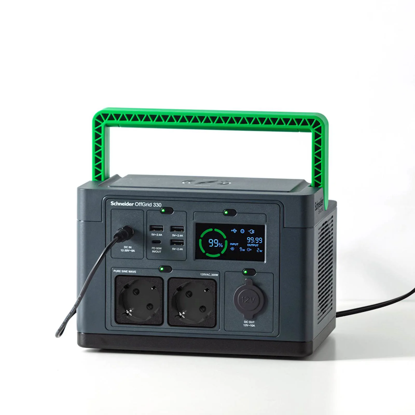 APC Portable Power Station 330, 230V, 332Wh Lithium-ion, LCD, 2 CEE 7/3 Schuko outlets, Sin - slika 4