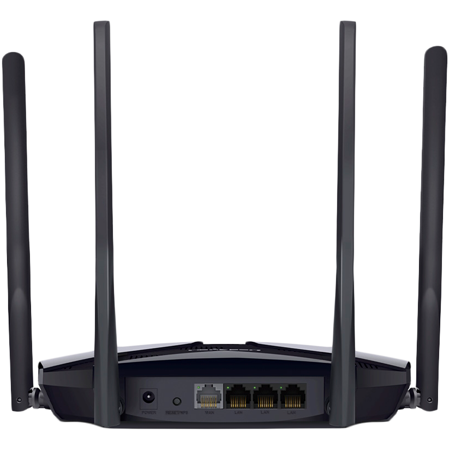 Mercusys MR80X AX3000 Dual-Band Wi-Fi 6 Router, 574 Mbps at 2.4 GHz + 2402 Mbps at 5 GHz, 4× Fixed External Antennas, 3× G LAN Ports, 1× G WAN Port, 1024-QAM, OFDMA, HE160, Router/AP mode, Beamforming - slika 3