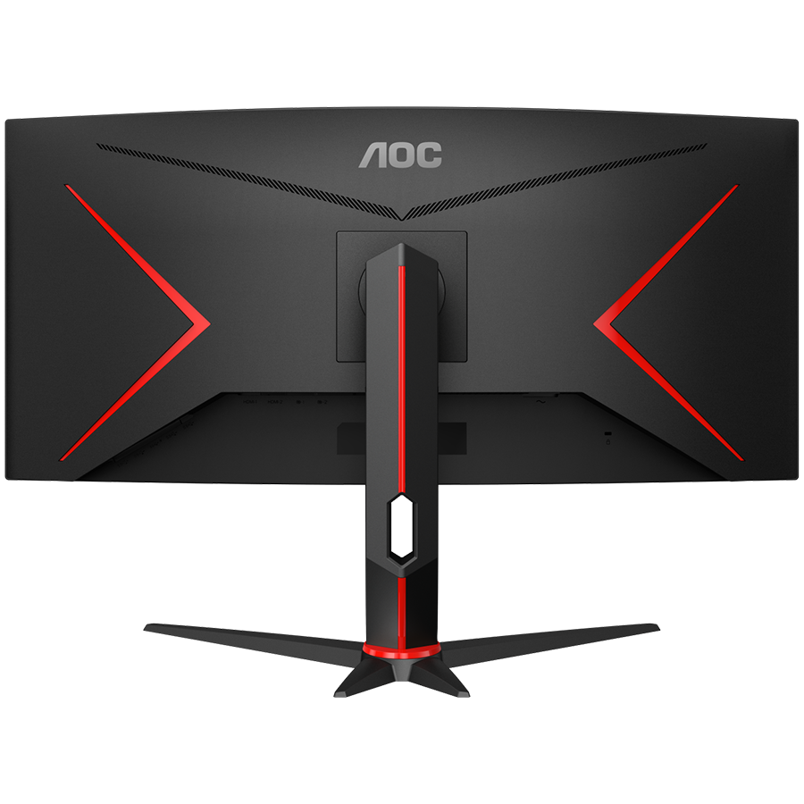 AOC Monitor Gaming CU34G2XP 34” Curved VA, 21:9, 3440x1440, 180Hz, 1ms, 430 cd/m2, 4000:1, HDMI, DP, PbP, PiP,  Ergonomic, Black-Red, VESA 3y - slika 3