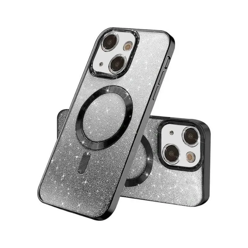 MagSafe glitter maskica iPhone 12 Pro Max Black