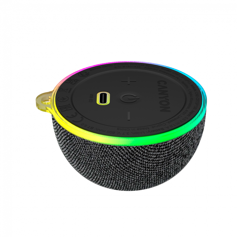 CANYON Magnetic BT speaker OnMove 13 5W Black - slika 3