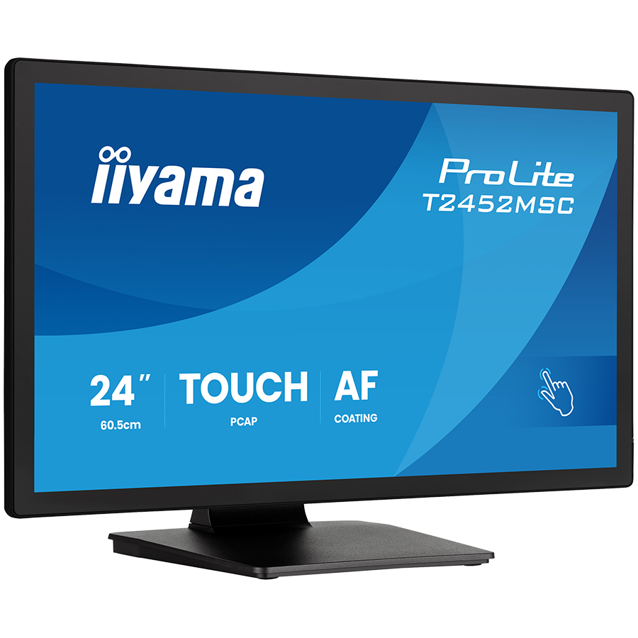 IIYAMA Monitor LED T2452MSC-B2 24" DeepContrast PCAP+ 10pt touchscreen 1920x1080 120Hz 400cd 5ms HDMI DP landscape, face-up tilt - slika 3