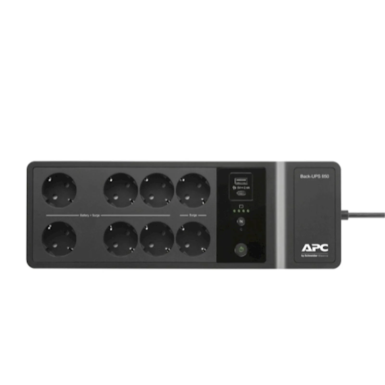 Back-UPS APC 850VA, 230V, USB Type-C i A portovi za punjenje, 8 Schuko CEE 7 utičnica (2 prenapona) - slika 3