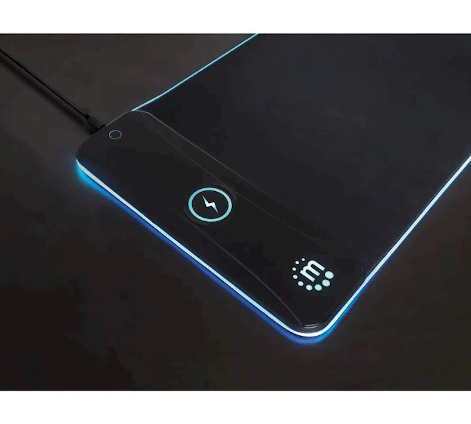 Podloga za miš MANHATTAN XXL RGB LED+WL CHAREGER - slika 7