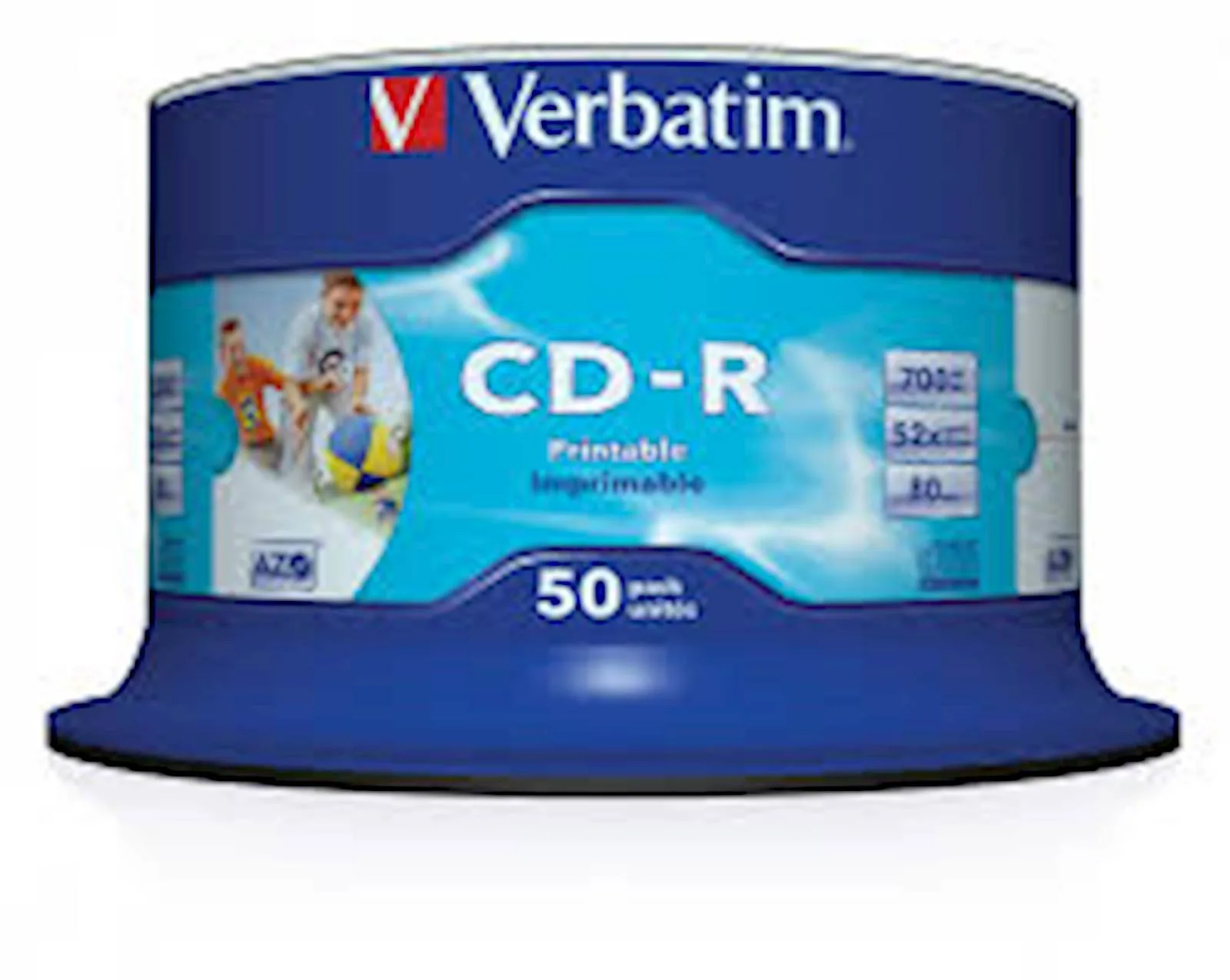 CD-R WIDE VERBATIM 50PK CB PR Wide Inkjet Pr., 700MB,  52x - slika 2