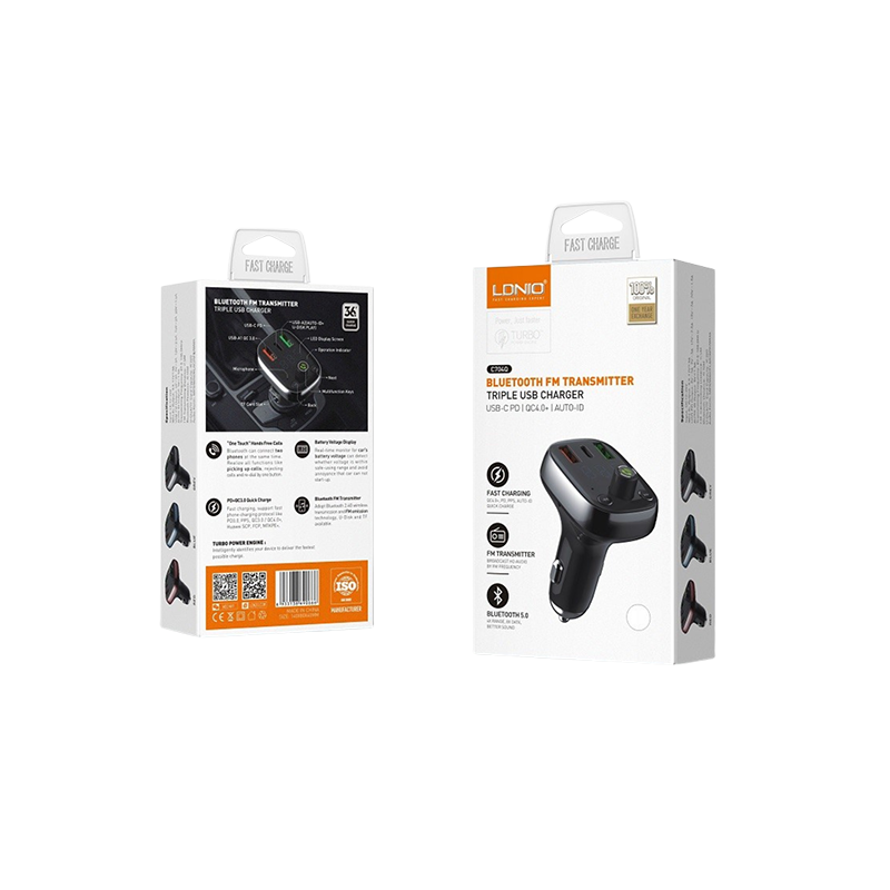 FM Bluetooth transmiter LDNIO C704Q Type C - slika 2