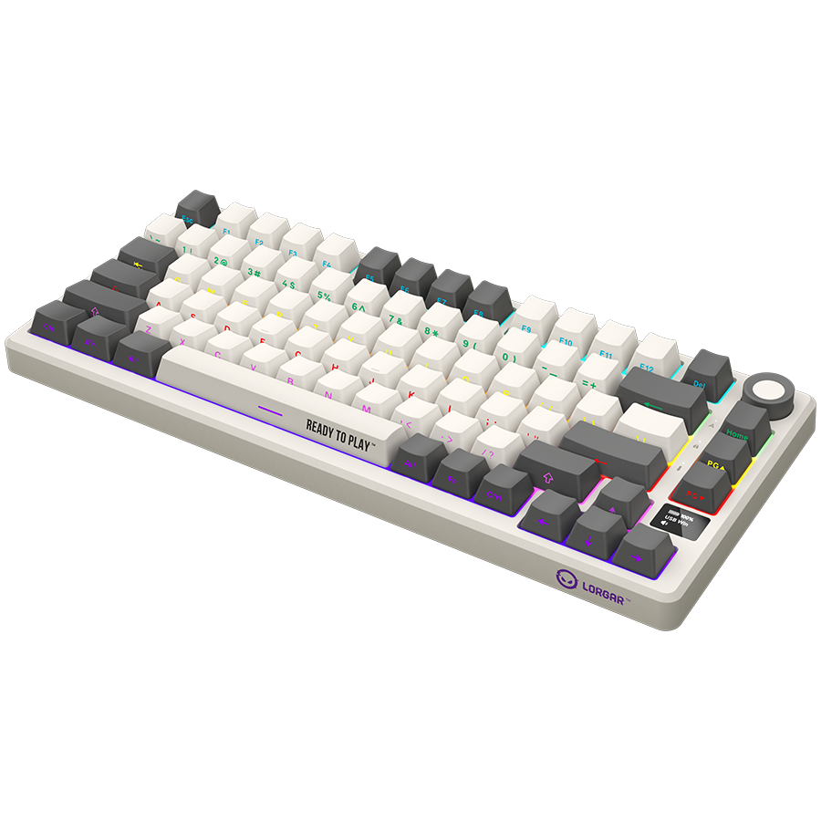 LORGAR KBP7075W, Wireless 75% Mechanical Gaming Keyboard Pro, Beige, CZ/SK layout - slika 7