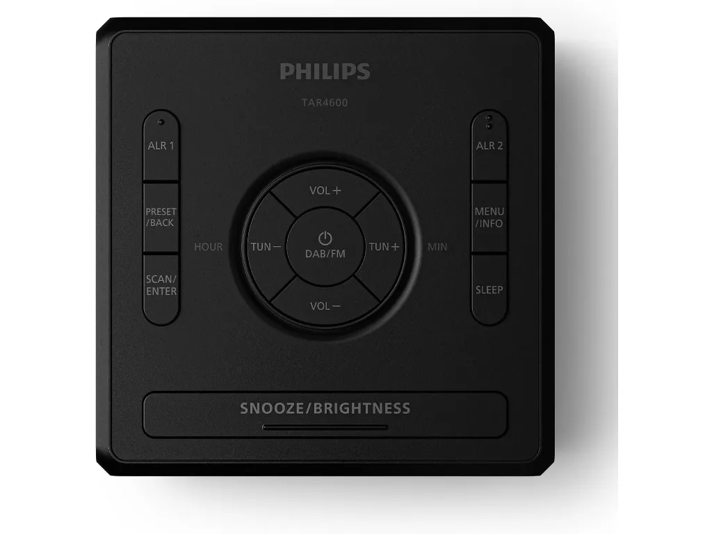 Philips radio sa satom TAR4500Velik, jasan zaslon; 2 alarma;FM digitalno podešavanje; USB-C priključ - slika 2