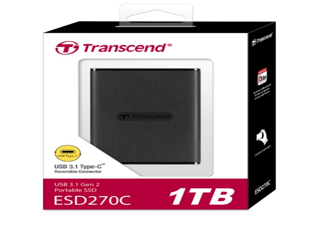 Transcend SSD 1TB PortableESD270C,Type C,USB 3.1,Black - slika 2