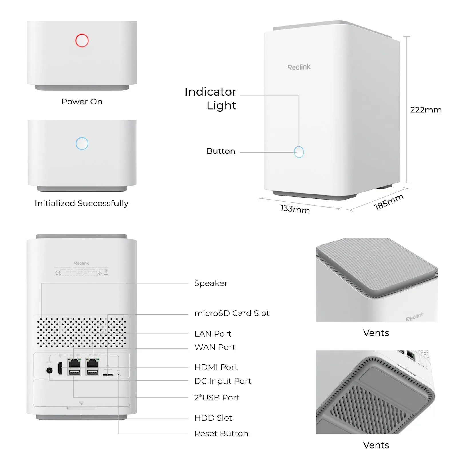 Reolink Home Hub P1 2TB disk, do 24 kamere/12 POE, WI-FI 6 - slika 3