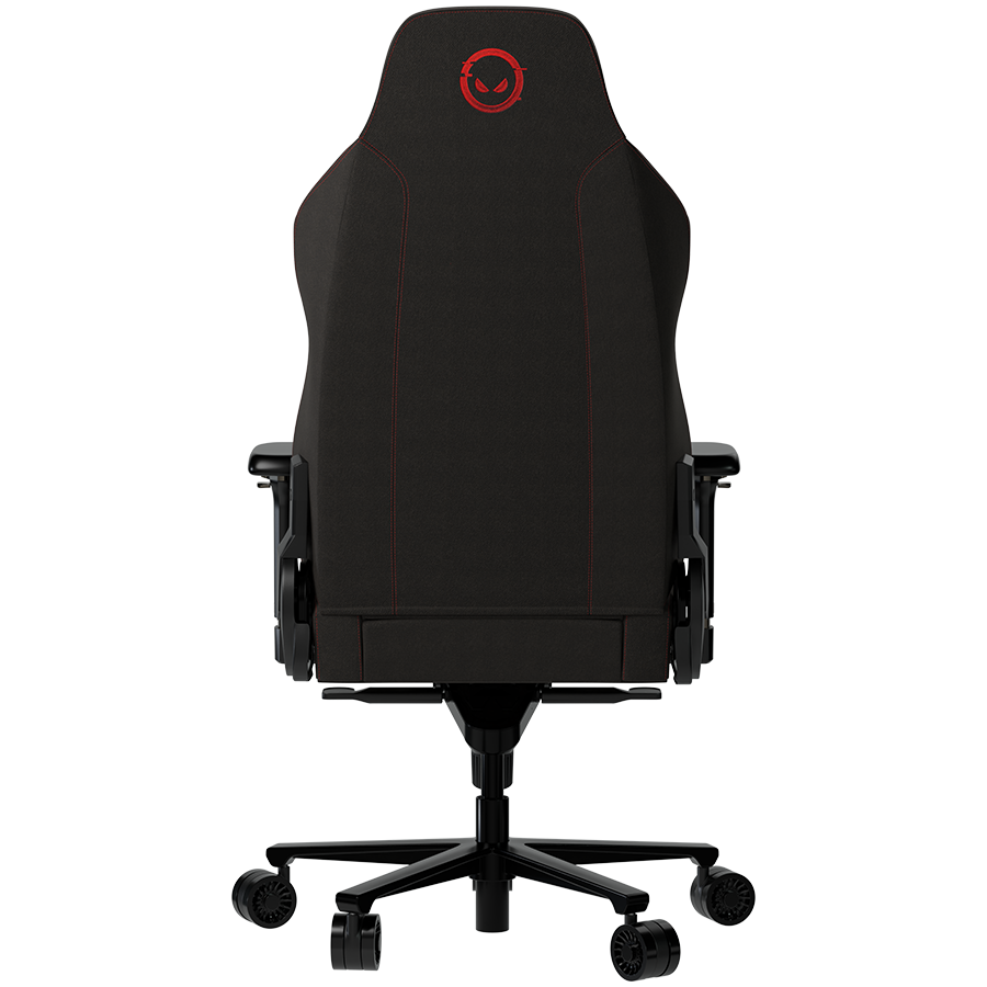 LORGAR Ace 422, Gaming chair, Anti-stain durable fabric, 1.8 mm metal frame, multiblock mechanism, 4D armrests, 5 Star aluminium base, Class-4 gas lift, 75mm PU casters, Black + red - slika 4