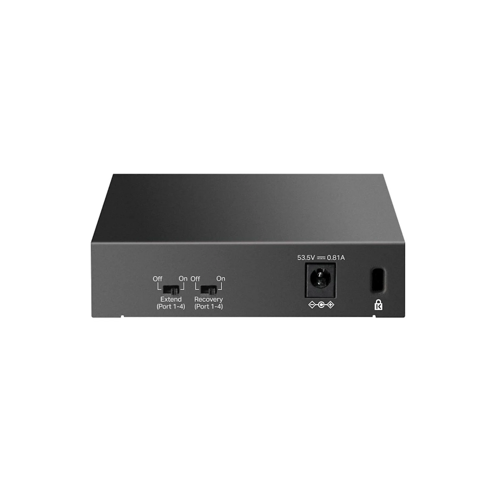 TP-Link LS105LP 5-Port 10/100 Mbps Desktop Switch with 4-Port PoE, 4× 10/100 Mbps PoE Ports, 1× 10/100 Mbps Non-PoE Port, 802.3af, 41 W PoE Power, Desktop Steel Case, Extend Mode for 250m PoE Transmit - slika 6
