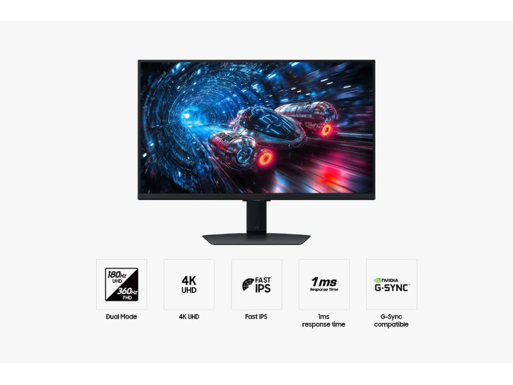 Samsung 27" Odyssey G70F 4K360Hz, IPS, 1ms, 350cd, DP2xHDMI, 2xUSB 3.2, HAS, Tilt, Swivel - slika 5