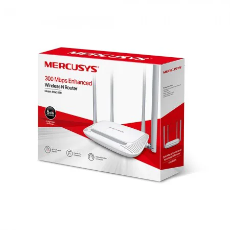 Mercusys 300Mbps Enhanced Wireless N Router, 4x10/100Mbps LAN ports, 1x10/100Mbps WAN port, 4 x 5dBi fixed omni directional antennas, WDS bridge, 2.4GHz guest network - slika 6
