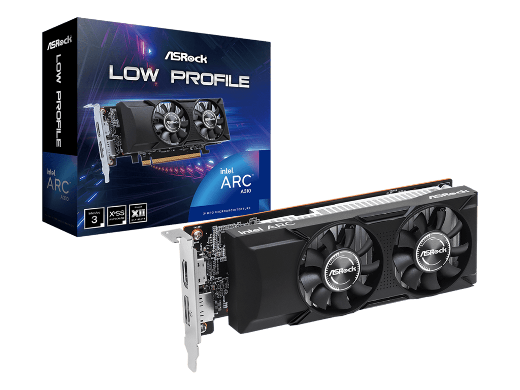 ASROCK VGA A310 LP 4Glow profileIntel Arc A310;4GB GDDR6 64bit;HDMI,DP - slika 2