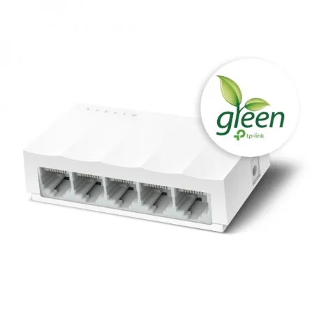 TP-Link LiteWave 5-Port 10/100Mbps Desktop Switch, 5 10/100Mbps RJ45 Ports, Desktop Plastic Case, Green Ethernet technology - slika 3